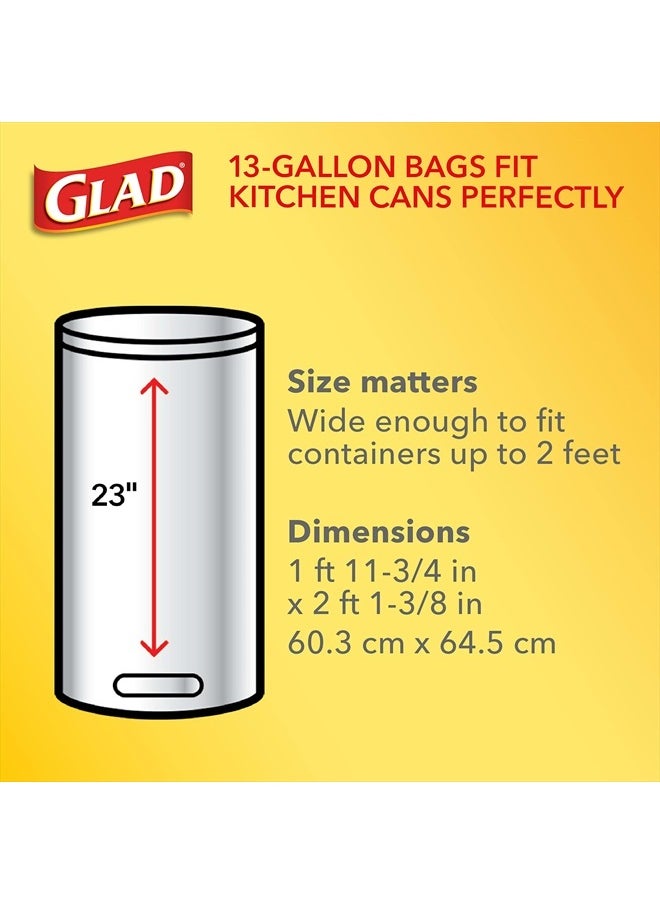 Glad - Trash Bags, ForceFlex Tall Kitchen Drawstring Garbage Bags‚ 13 Gallon White Trash Bag, Gain Original scent with Febreze Freshness‚ 40 Count (Package May Vary) - Image 1