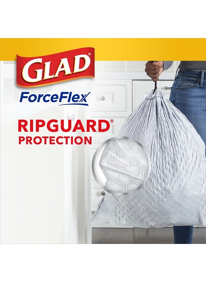 Glad - Trash Bags, ForceFlex Tall Kitchen Drawstring Garbage Bags‚ 13 Gallon White Trash Bag, Gain Original scent with Febreze Freshness‚ 40 Count (Package May Vary) - Image 1