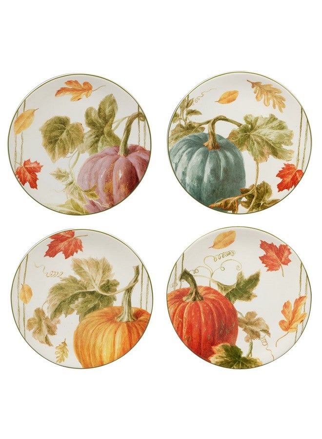 Certified International Certified International Autumn Harvest 9" Salad/Dessert Plates, Multicolor, Medium, Set of 4  - Image 1