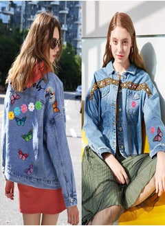 KASTWAVE Iron Sew on Patches for Clothing 36Pcs Flowers Butterfly Embroidery Applique Patches for Arts Crafts DIY Decor Jeans Jackets Clothing Bags Sewing Floral Repair Patch DIY Accessory  for Clothes  - Image 2