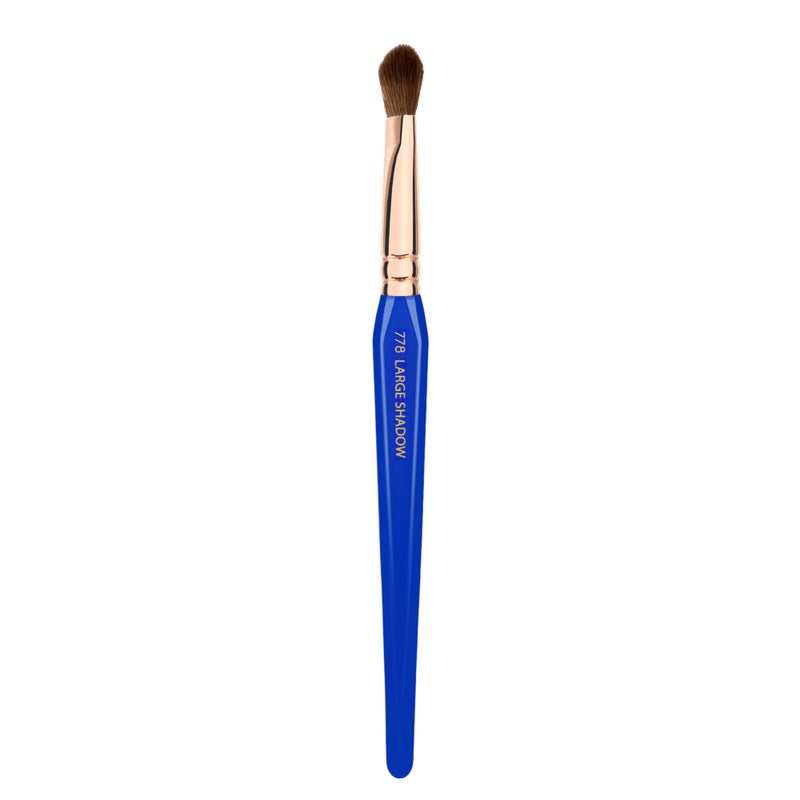 Bdellium Tools Professional Makeup Brush  Golden Triangle 778 Large Shadow  With All Vegan and Soft Synthetic Fibers For Applying Shadow Blue 1pc