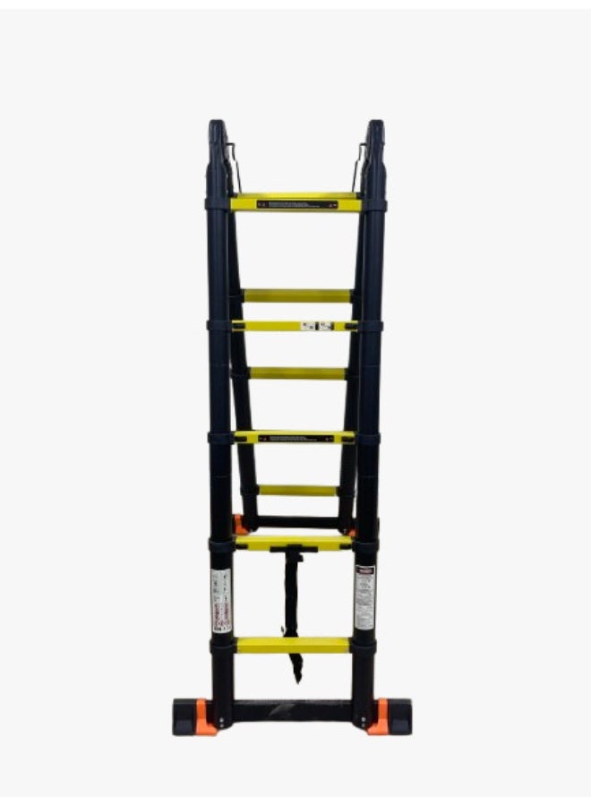 Double Telescopic Ladder, 8.2m(4.1 +4.1), Durable Aluminum, Foldable & Extendable - Image 1