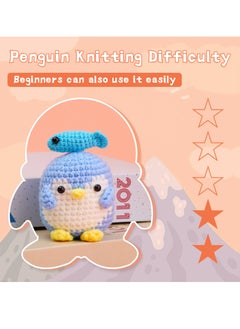 Arabest Weaving Penguin, Doll Material Pack, Hook Hook Music, Handmade, DIY Knitted Wool, Blue  - Image 5