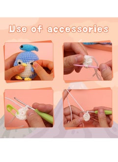Arabest Weaving Penguin, Doll Material Pack, Hook Hook Music, Handmade, DIY Knitted Wool, Blue  - Image 4
