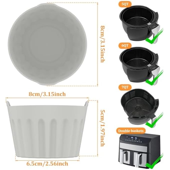SWIUKPHE Air Fryer Egg Mold Reusable Nonstick Egg Bites Pan Alternative Egg Boiler Mold Cup9Pcs - Image 4