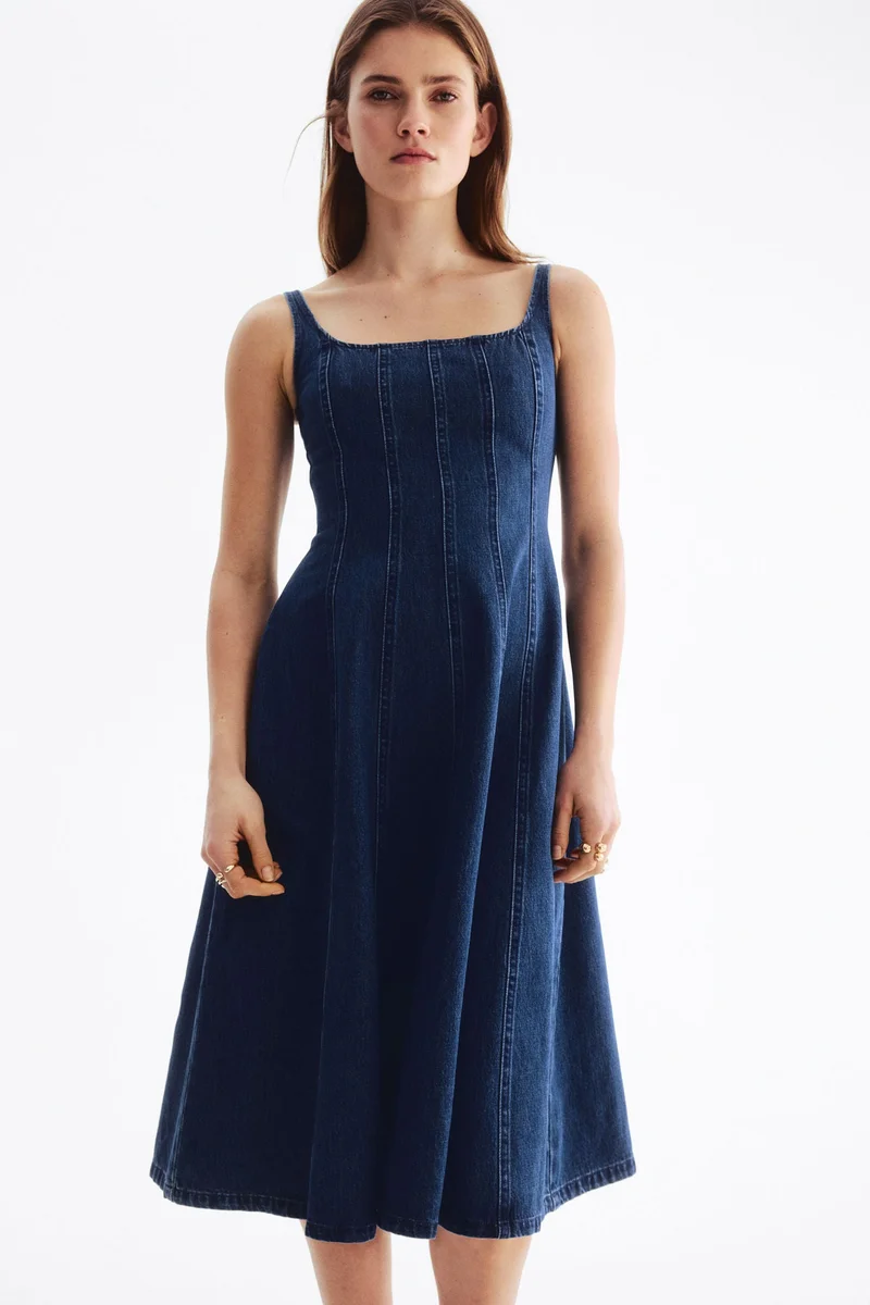H&M Denim midi dress