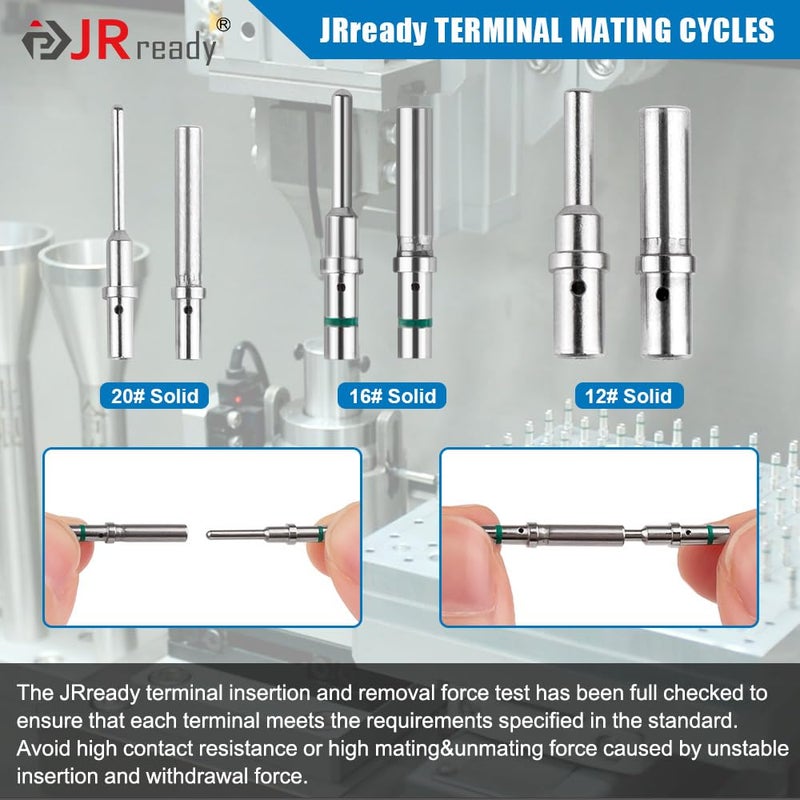 JRready Deutsch Connector 2 Pin Connector Kits with Size 16 Solid Contacts(14-20AWG), ST6328-2 DT Series Waterproof Connector 2 Pin 5 Sets and Deutsch Pin Removal Tool DRK-RT1B with Mounting Clips - Image 5