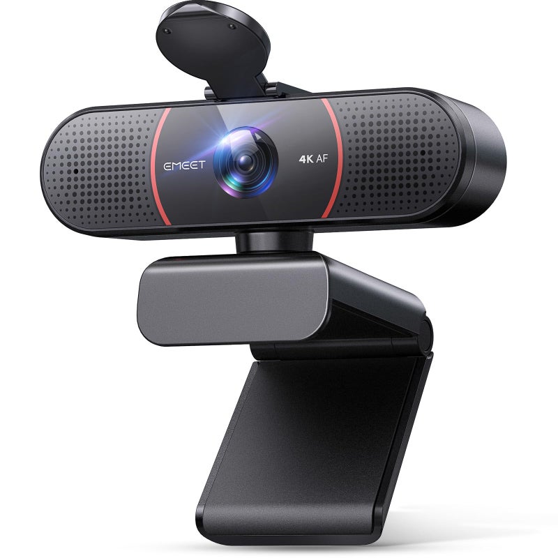 EMEET C960 4K Webcam for PC, 4K UHD Sony Sensor, PDAF Auto Focus, Dual AI Noise-Cancelling Mics, Auto Light Correction, 73° FOV, Plug&Play Webcam w/Privacy Cover, Works w/Zoom/Teams/Skype/Google Meet