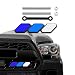 CHRYMUM Grille Decor Badge 3Color Upgrade Emblem Grille Insert Trims TriColor Grille Badge Emblem Car Decoration Accessories Fit for Most Vehicles White Blue - Image 2