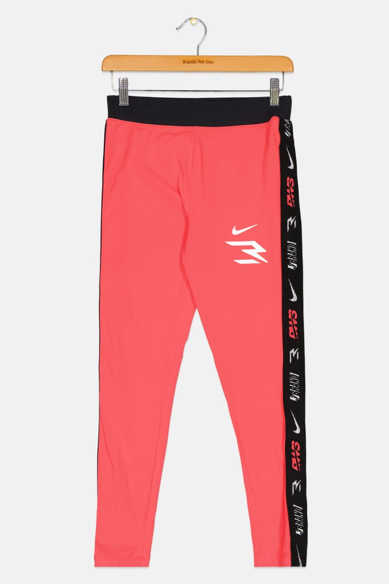 Nike Nike 3Brand by Russell Wilson Kids Girl Sportswear Fit Training Leggings, Red - Image 1