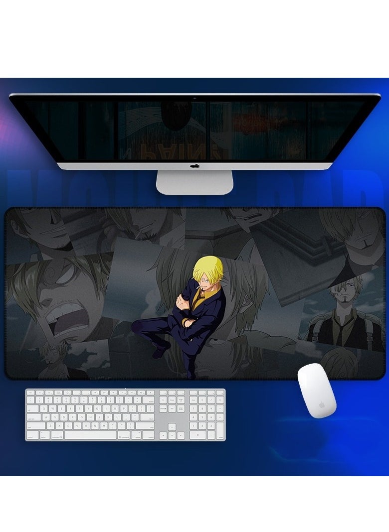 QZ - Anime One Piece Mouse Pad, Extended Large Gaming Mouse Pad, Non-Slip Rubber Base And Stitched Edge Desk Pad For Computer Home Office Work And Study - Image 1