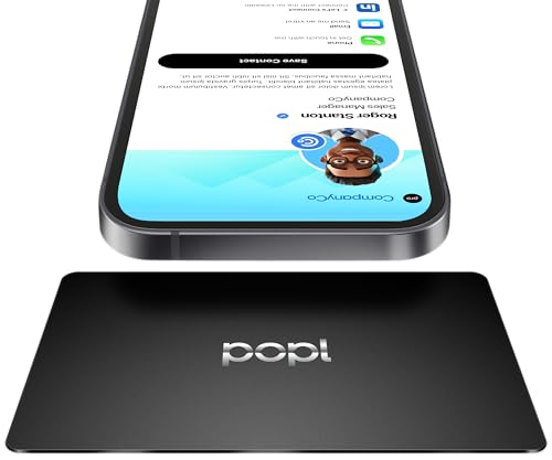 Popl Smart NFC Business Card - Sleek Modern Digital Business Card w/Instant App-Free Sharing - Customizable NFC Cards Compatible w/iPhone & Android (Metal Black) - Image 2