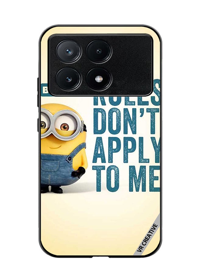 VR CREATIVE Protective Case Cover For Xiaomi Poco X6 Pro The Rules Don't Apply For Me Design Multicolour - Image 1