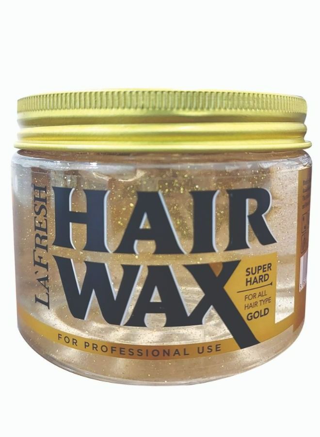 LA FRESH Hair Wax Super Hard look for professional use with Gold for All Hair Types 300ml - Image 1