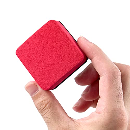 Favide 24 Pack Magnetic Whiteboard Dry Erase Erasers Chalkboard Cleansers for Classroom, School Supplies and Office (Square, 8 Color) - Image 4