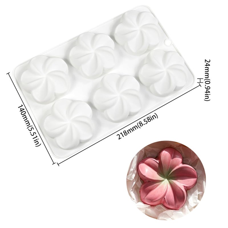 mostsom Silicone Flower Mold for Chocolate, Cake, Jelly, Mousse, Truffle & Ice Cube - Non-Stick Baking Molds Easy Release Candy Making Mould (E_ Flower) - Image 3