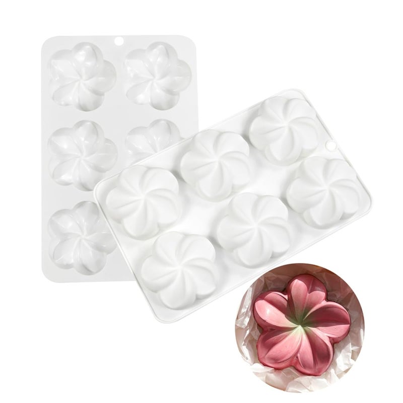 mostsom Silicone Flower Mold for Chocolate, Cake, Jelly, Mousse, Truffle & Ice Cube - Non-Stick Baking Molds Easy Release Candy Making Mould (E_ Flower) - Image 2