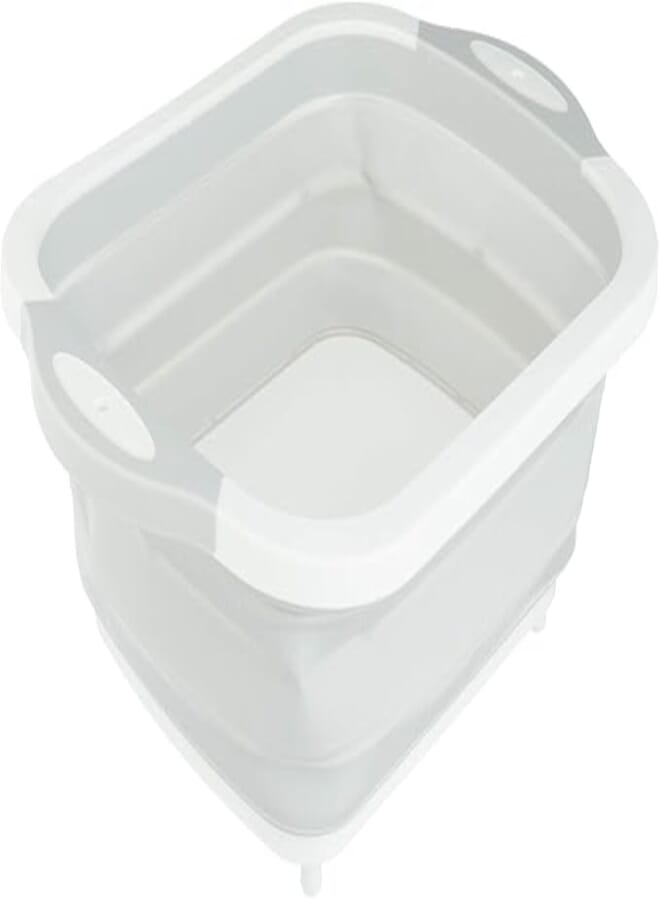 MT Square Silicone Foldable Strainer, White - 37 x 31 cm