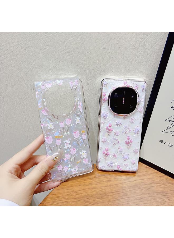 S-TOP Case For Huawei Mate X6 Shell Texture Flower Pattern Protective Phone Case - Image 3
