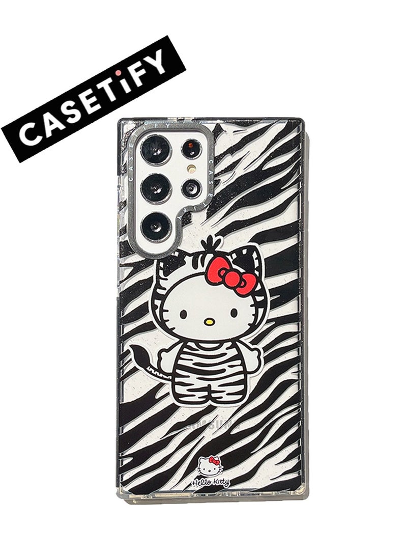 Casetify Safari Chic: Samsung Galaxy S24 Ultra 'Hello Kitty Zebra' Glam Case - Image 1