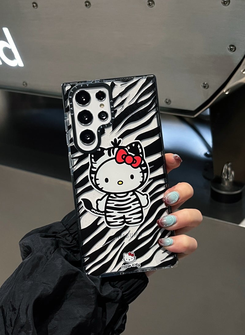 Casetify Safari Chic: Samsung Galaxy S24 Ultra 'Hello Kitty Zebra' Glam Case - Image 2