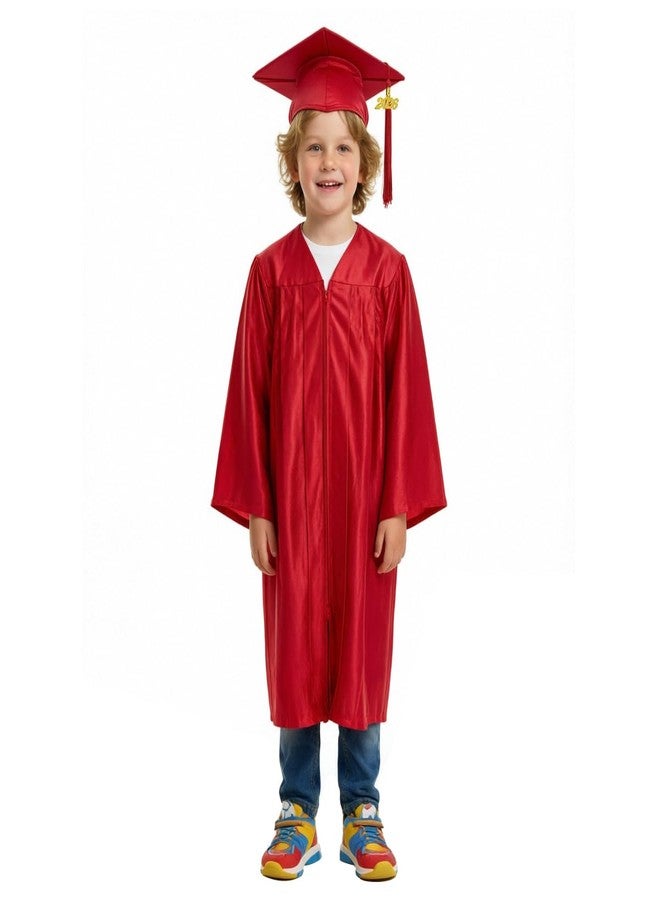Misscom Shiny Preschool Kindergarten Graduation Cap Gown Set for Kids With 2025 2026 Tassels Charms - Image 1