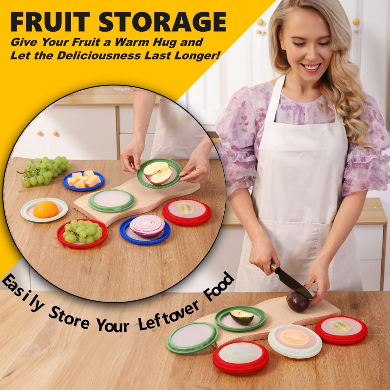 Erehere 4-Piece Airtight Food Storage Containers Set â€“ Avocado Saver, Onion Keeper, Silicone Kitchen Organizers for Fridge, Reusable & Leak-Proof to Lock in Freshness - Image 2