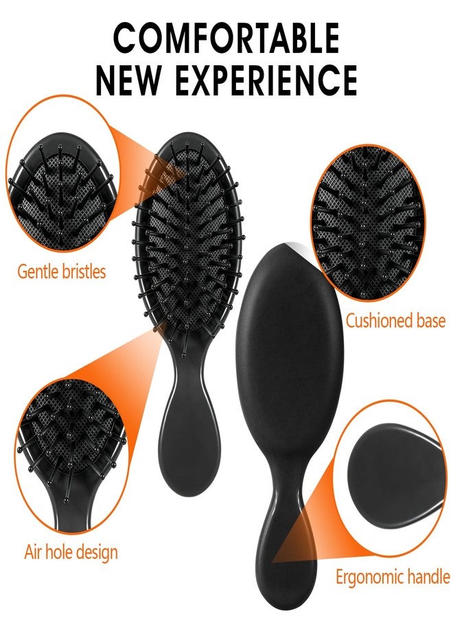 Phyyixs 12 Pack Mini Detangling Brushes for Wet & Dry Hair, Compact Travel Hairbrush for Teens & Adults, Perfect for Bridesmaid Gifts, Party Favors & Stocking Stuffers (Black) - Image 3