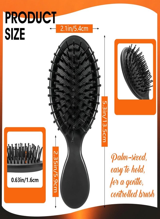 Phyyixs 12 Pack Mini Detangling Brushes for Wet & Dry Hair, Compact Travel Hairbrush for Teens & Adults, Perfect for Bridesmaid Gifts, Party Favors & Stocking Stuffers (Black) - Image 2