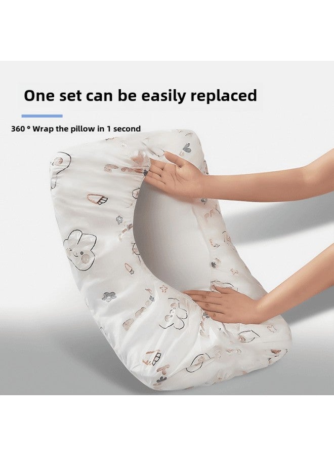Disposable Pillow Case Travel Pillow Towel Thickened Non-woven Fabric Beauty Salon Train Sleeper Hotel Dirty Travel Pillow Case-Color:Bath Towel White Individually Packaged-Specifications:70*140 Large Bath Towel  - Image 3