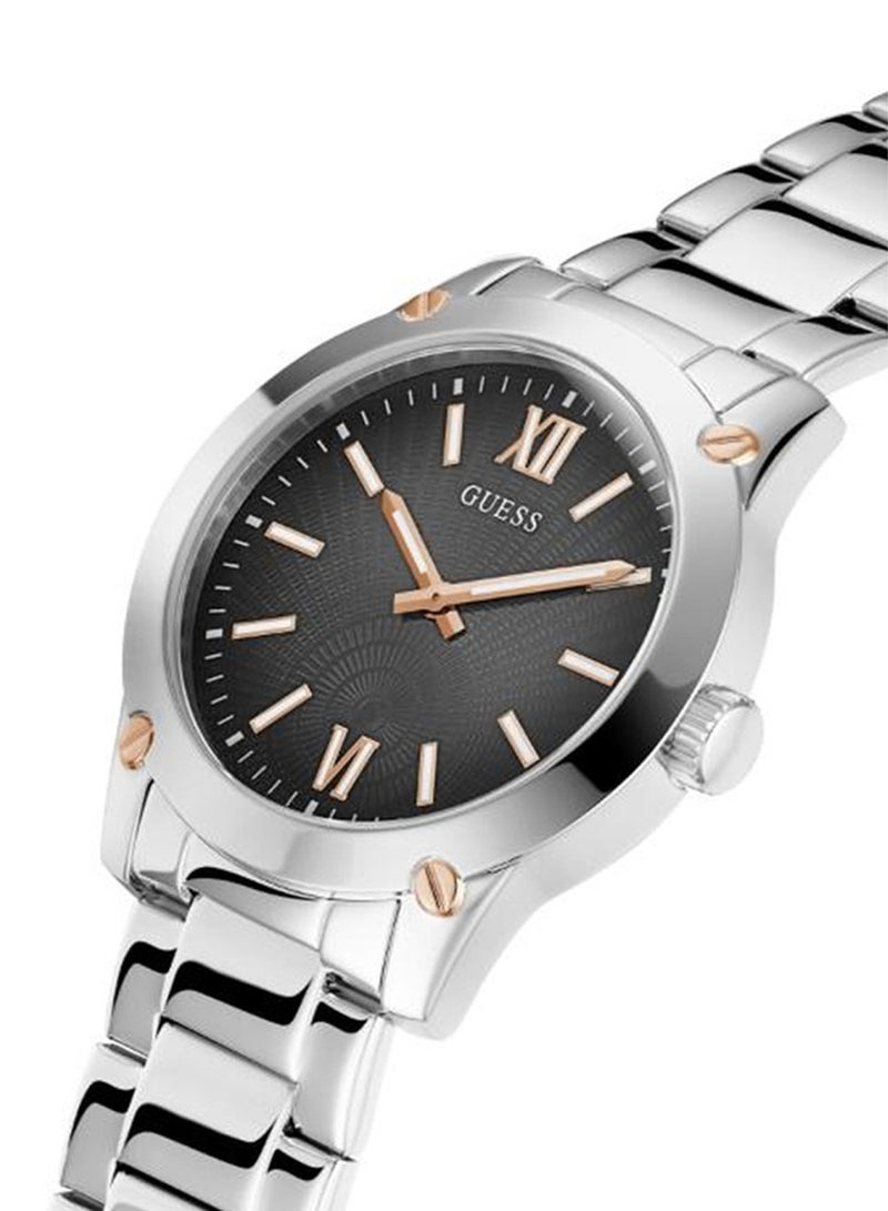 GUESS Men's Crescent Analog Silver Stainless Steel Watch GW0574G1 - Image 5
