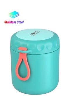 Y&D Insulated Lunch Container Hot Food Jar, Vacuum Stainless Steel Thermo Leakproof Stackable Bento Box for School Office Picnic Travel Outdoors 430ml Green  - Image 1