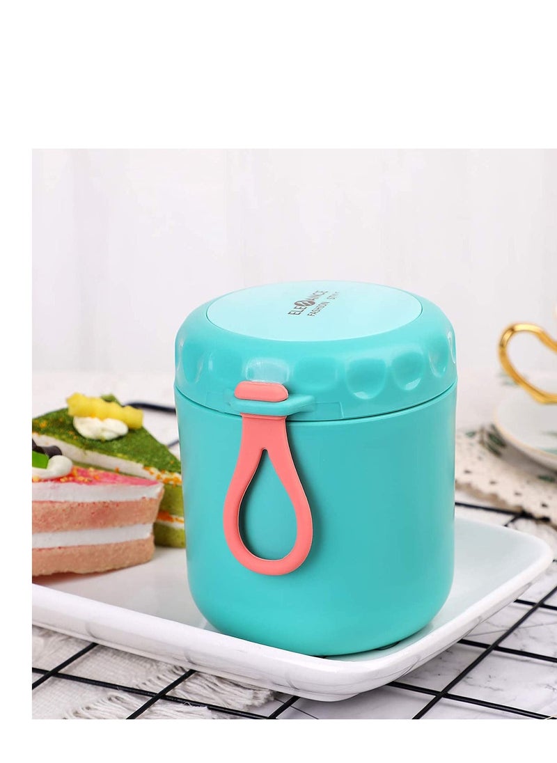 Y&D Insulated Lunch Container Hot Food Jar, Vacuum Stainless Steel Thermo Leakproof Stackable Bento Box for School Office Picnic Travel Outdoors 430ml Green  - Image 2