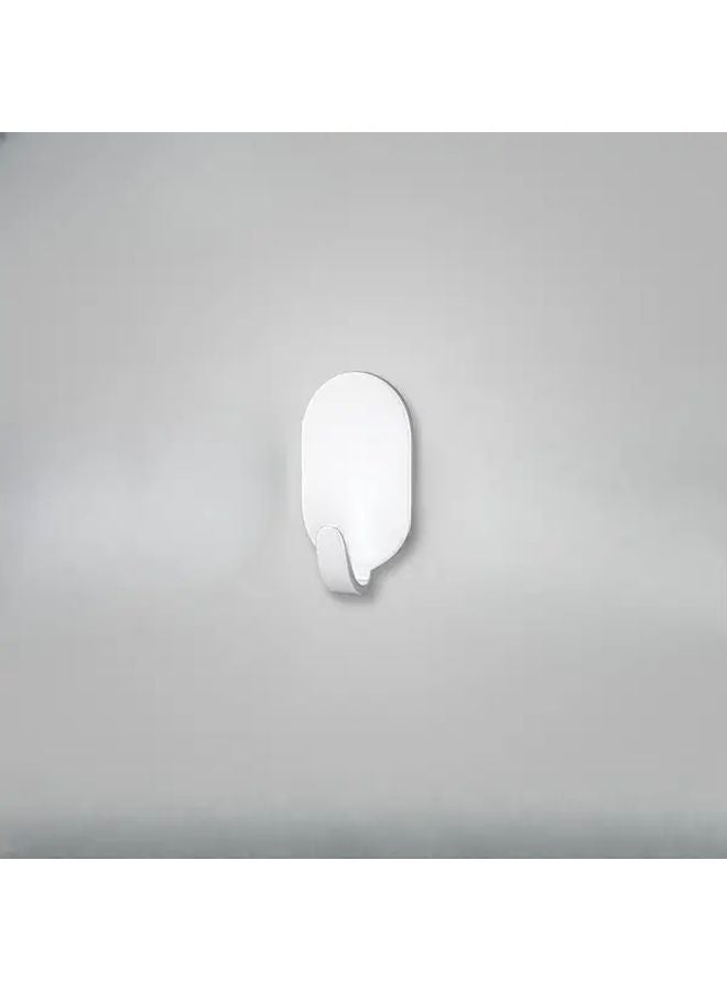 White Heavy Duty Stainless Steel Wall Mounted Hooks No Drill Adhesive Installation - Image 1