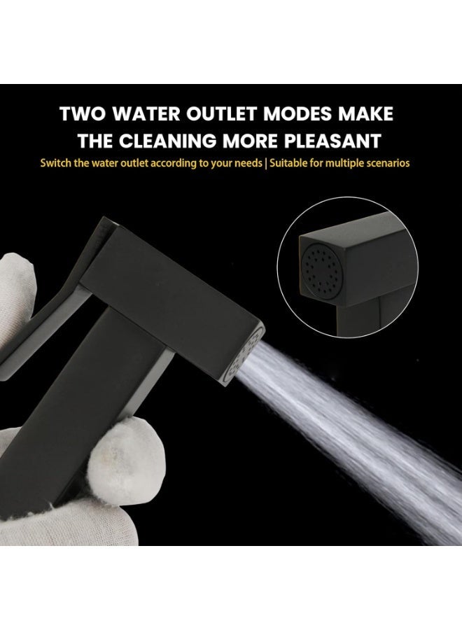YD Brass Handheld Bidet Sprayer | Matte Finish Toilet Jet Spray | Bathroom Muslim Shower Spray Gun | High Pressure Hygienic Cleaning Nozzle | 360° Swivel Gooseneck Spout Bathroom Accessory - Image 2