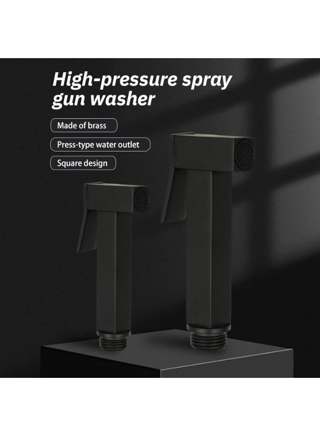 YD Brass Handheld Bidet Sprayer | Matte Finish Toilet Jet Spray | Bathroom Muslim Shower Spray Gun | High Pressure Hygienic Cleaning Nozzle | 360° Swivel Gooseneck Spout Bathroom Accessory - Image 3