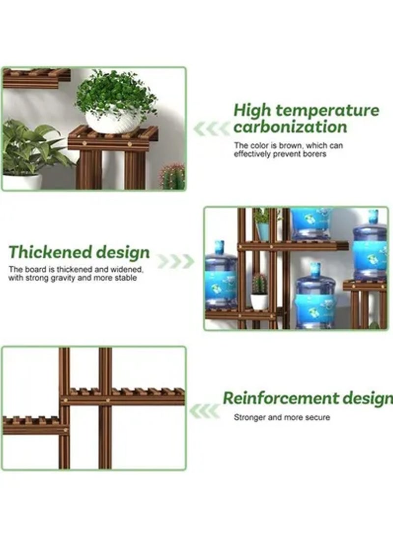 Rock Pow Wooden Flower Plant Stand - Image 2