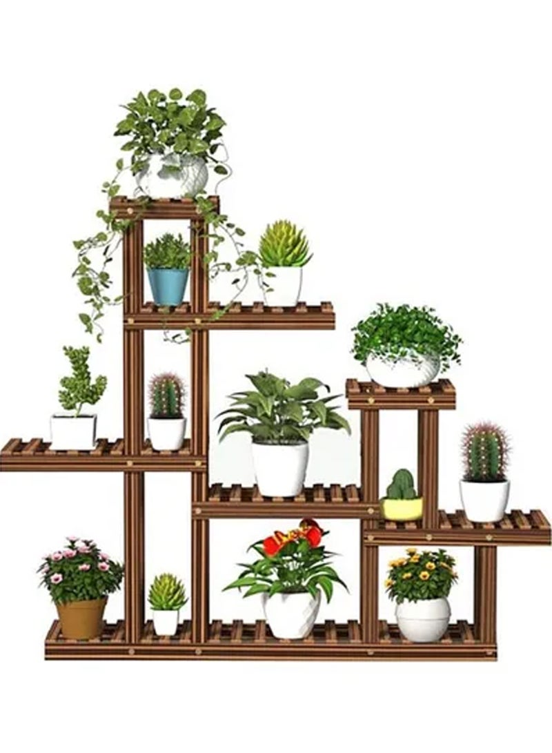 Rock Pow Wooden Flower Plant Stand - Image 1