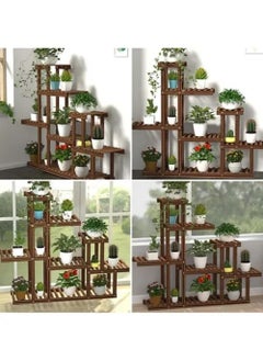Rock Pow Wooden Flower Plant Stand  - Image 5