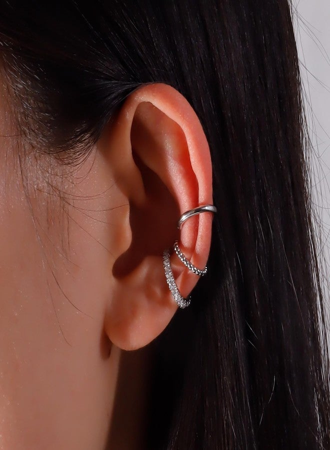 Dcfywl731 Ear Cuff Earrings for Women Non Piercing Chain Rhinestone Design Cartilage Ear Cuff Jewelry - Image 5