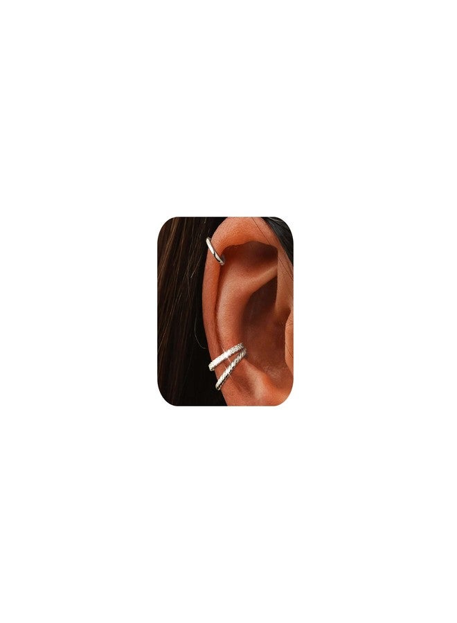 Dcfywl731 Ear Cuff Earrings for Women Non Piercing Chain Rhinestone Design Cartilage Ear Cuff Jewelry - Image 1
