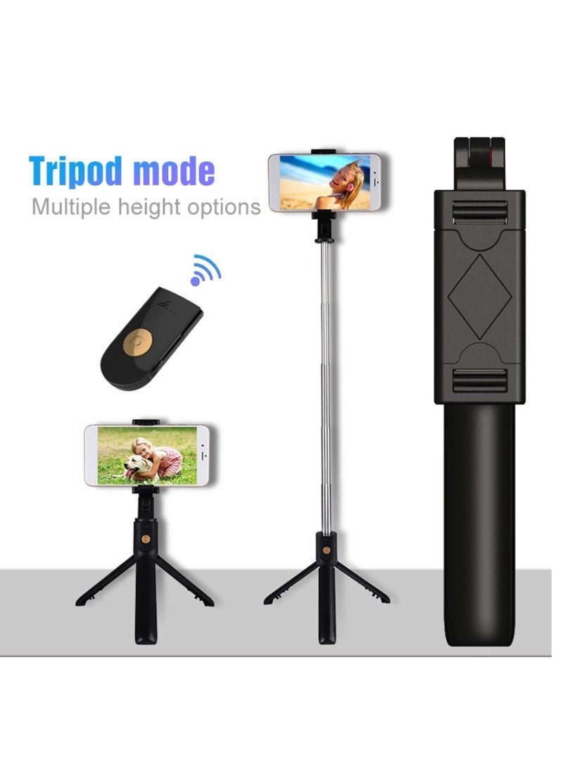TIGER K07 Integrated Selfie Stick Tripod with Bluetooth Remote – Wireless BT 4.0 Extendable Alloy Camera Stand for Smartphones, Lightweight Portable Tripod with Adjustable Angle & Detachable Shutter for Vlogging, Travel & Live Streaming - Image 5