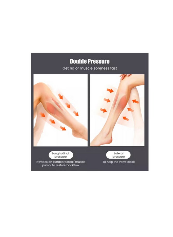 Generic Electric Leg Massager Leg Shaping Wireless Air Compression Heating Calf Massager with 3 Modes 2 Intensities Arm Body Circulation Muscle Relaxation Varicose Veins Physiotherapy (2 pcs)  - Image 4