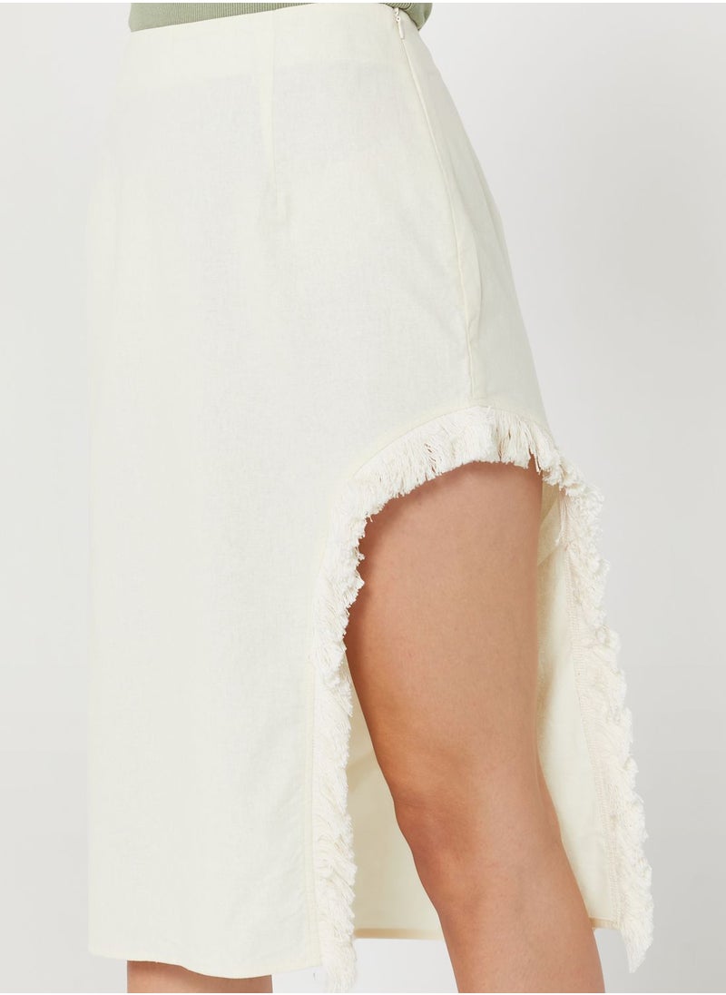 boohoo Strappy Side Split Asymmetric  Skirt  - Image 3