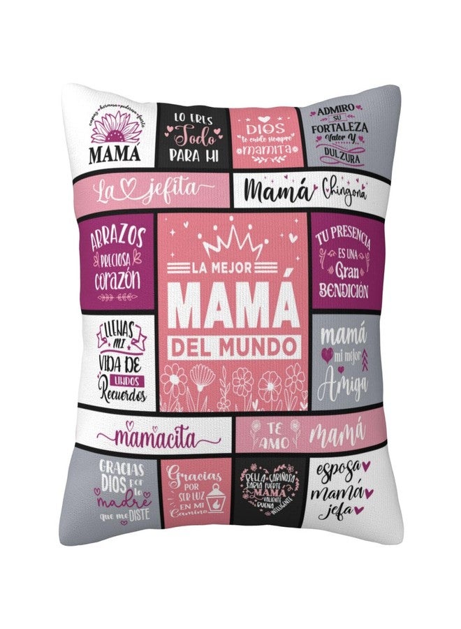 Skizbcw Regalos para Mamá, Regalo para Mama, Regalos para Mamás CumpleañOs, Mexican Mom Gifts Throw Pillow Cover 18"x18" - Image 1