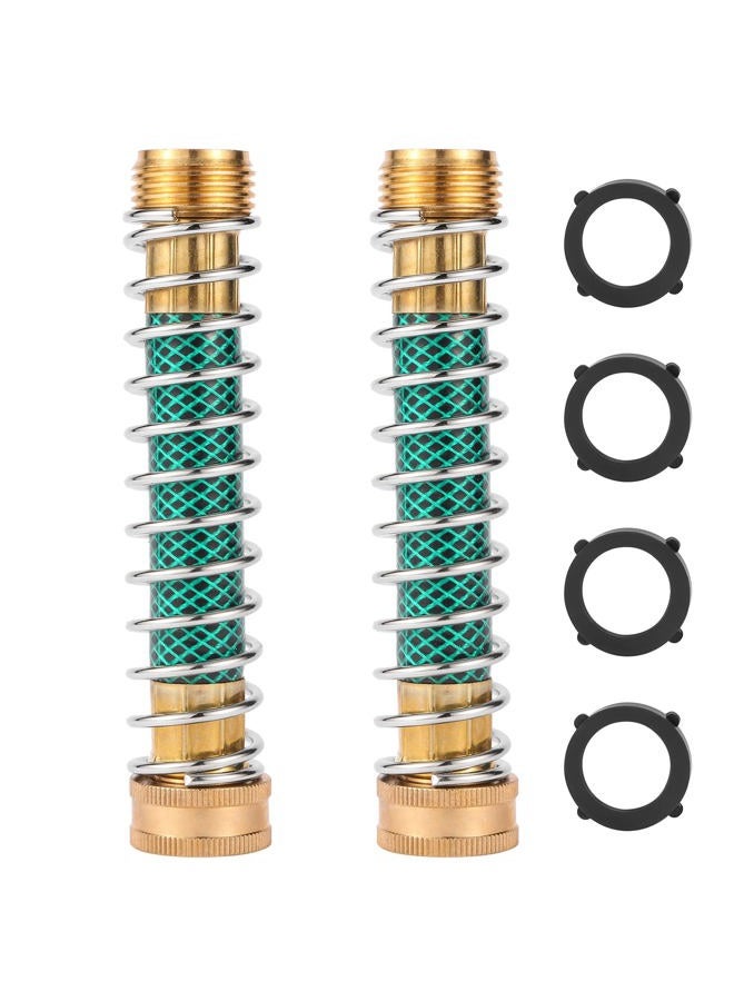 Sanpaint Garden Hose Extension Adapter, Hose Kink Protector with Coil Spring, 2 Pack - Image 1