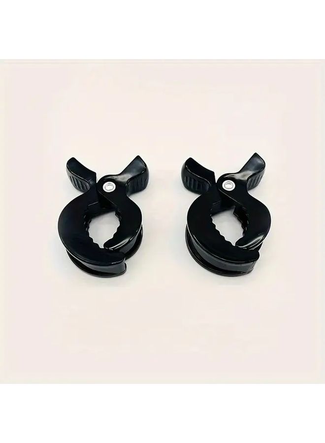 2 Pcs Black Stroller Blanket Clips Durable Plastic Diaper Bag Holder Toy Secure - Image 5