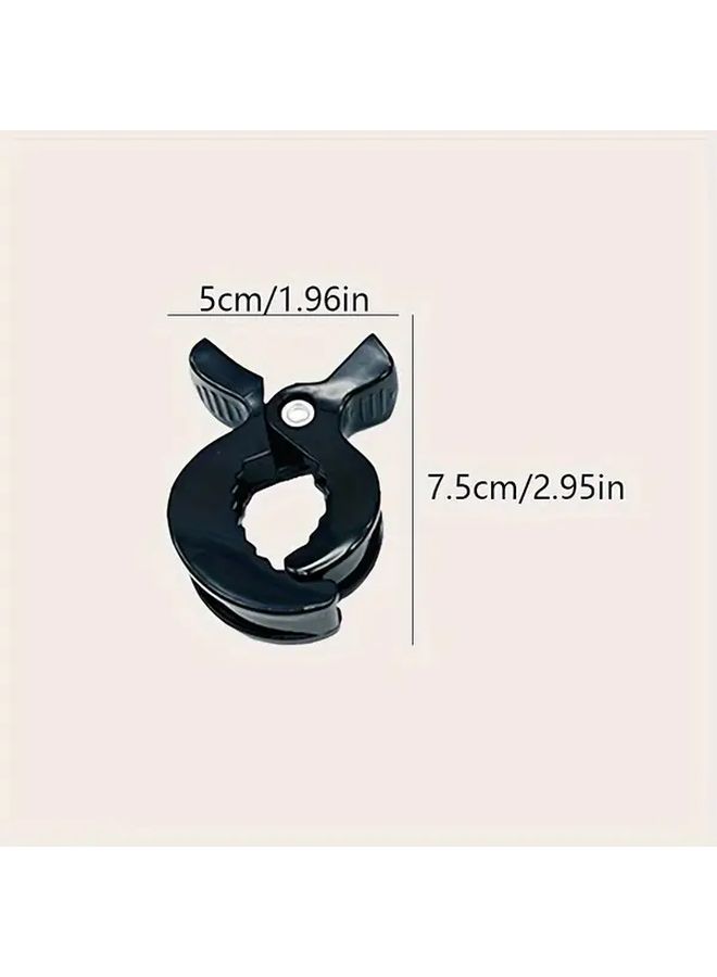 2 Pcs Black Stroller Blanket Clips Durable Plastic Diaper Bag Holder Toy Secure - Image 2