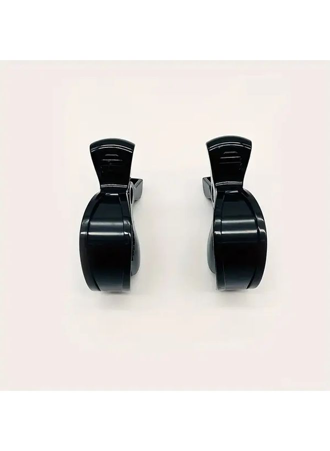 2 Pcs Black Stroller Blanket Clips Durable Plastic Diaper Bag Holder Toy Secure - Image 4