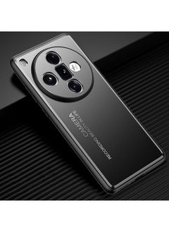 HuHa Case Cover For OPPO Find X7 Ultra Frosted Metal Phone Case Black 